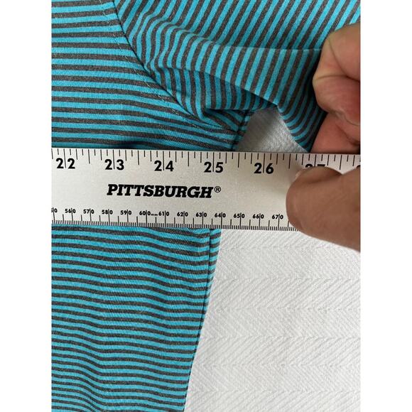 Chase 54 Golf Polo Shirt XL Teal Gray Striped Performance Stretch Men's - Picture 3 of 8